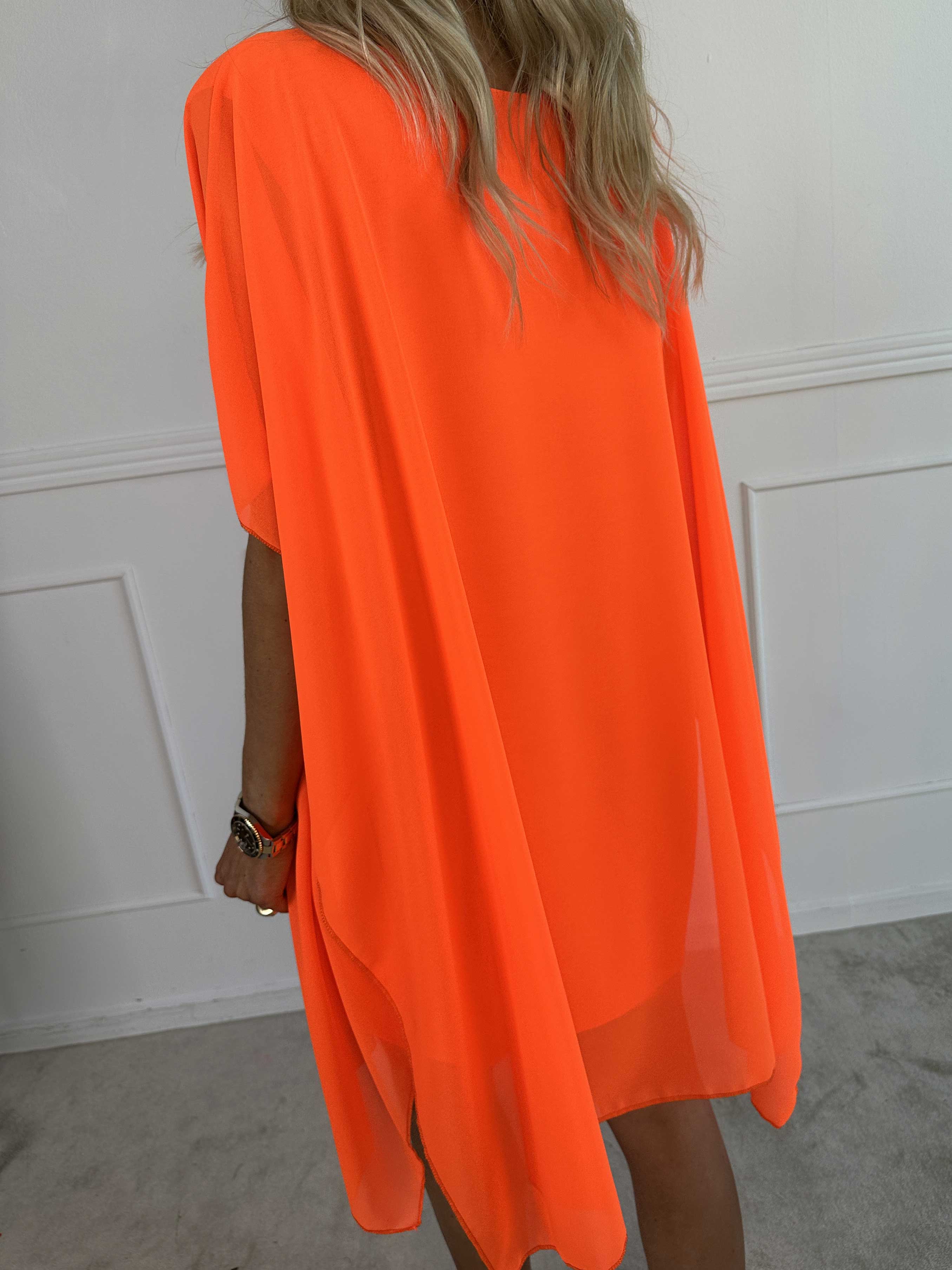 Mirabella Plain - Tunikakjole med chiffonlag og underkjole i viskose